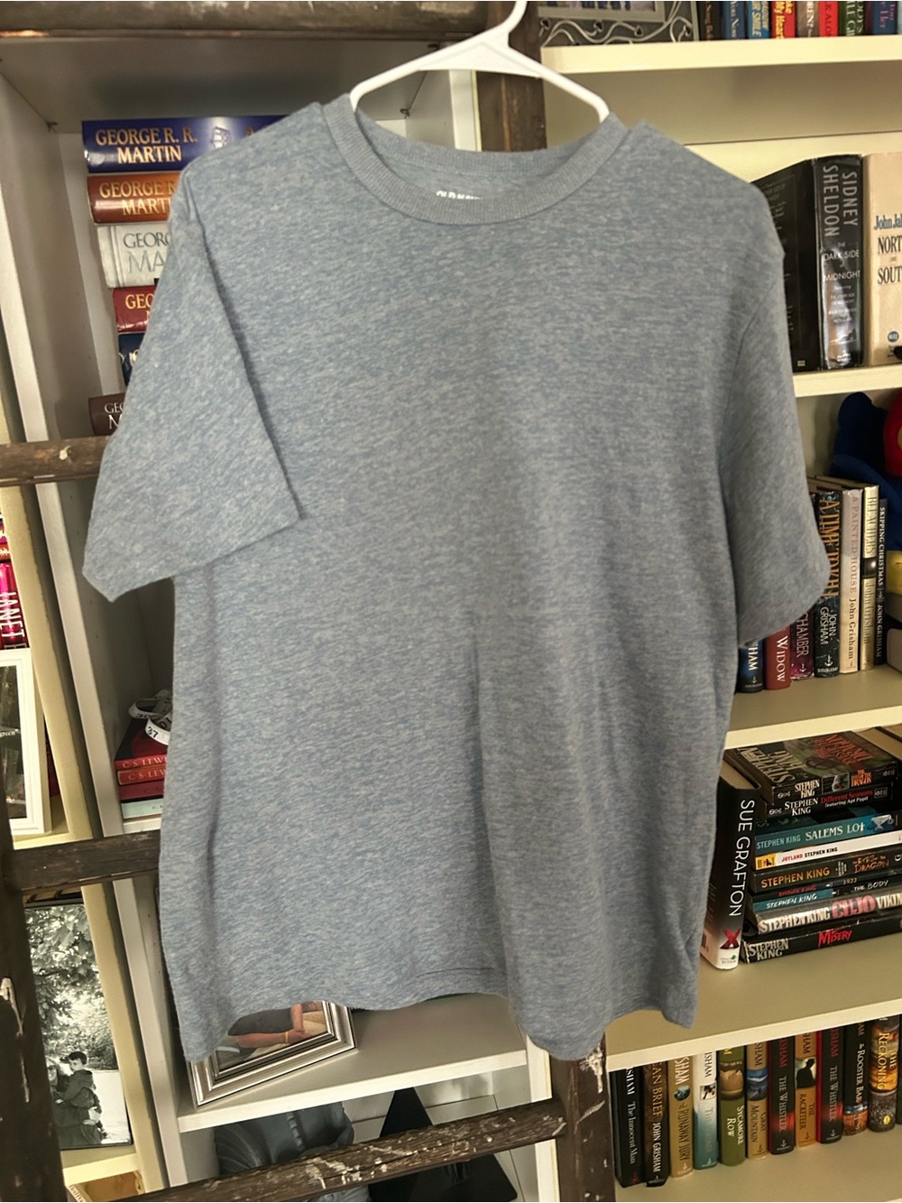 Old Navy Heather Light Blue Crewneck Tee